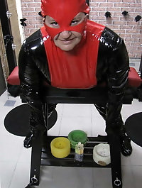 The whole body latex suit ...