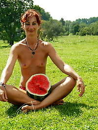 Aged gilf is masturbating